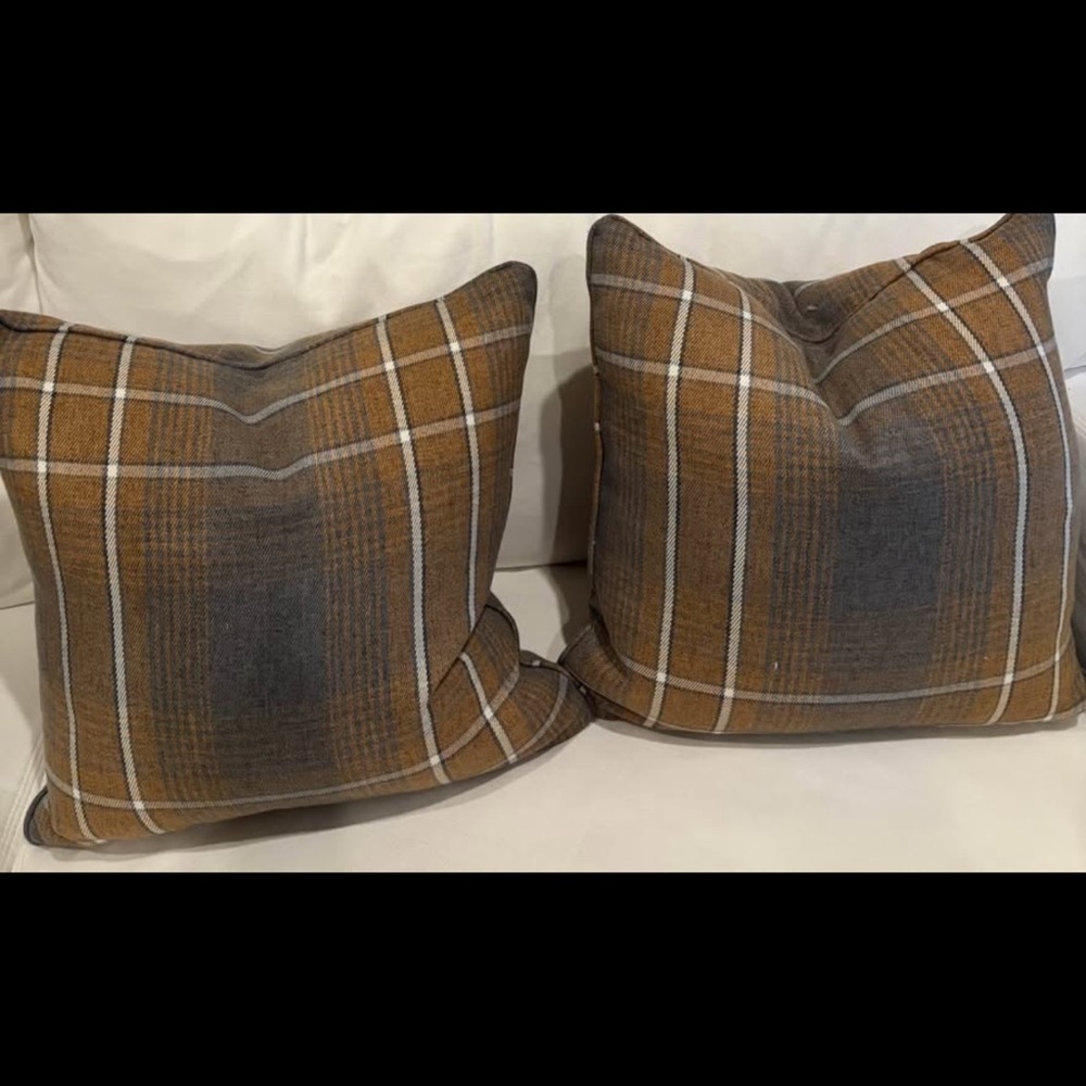 Plaid Ralph Lauren Style Throw Pillows - Picture 3 of 5
